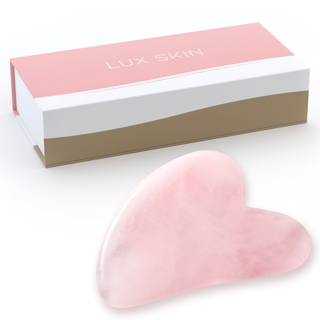 LUX SKIN® Gua Sha Rose Quartz Stone